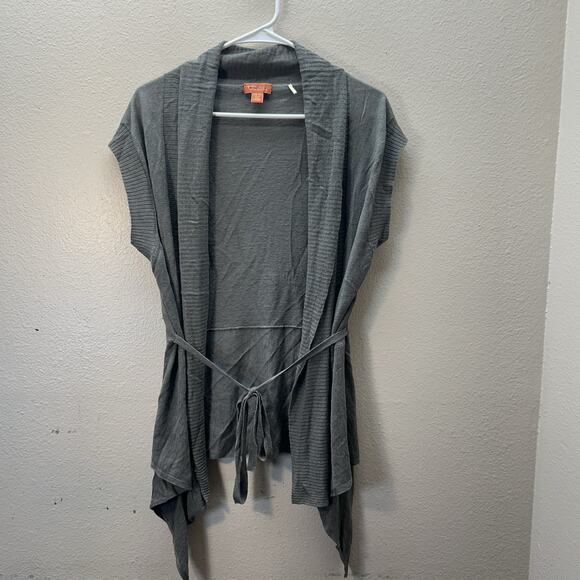 Tommy Bahama 100% Linen Cardigan XS Lagon Minimalist Organic Y2K Short Sleeve - Picture 1 of 7